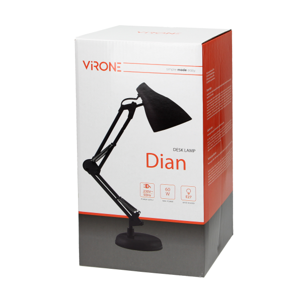 Desk lamp DIAN, 10W, steel fixture, white Desk lamp DIAN, 10W, steel fixture, white